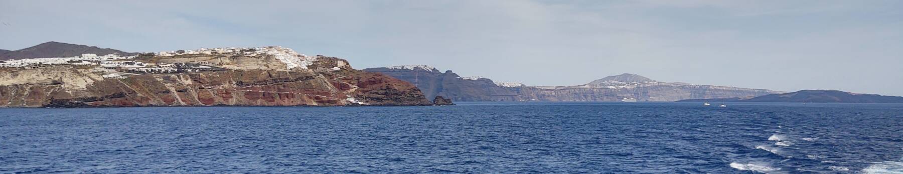 Leaving Thira (Santorini) port for Ios.