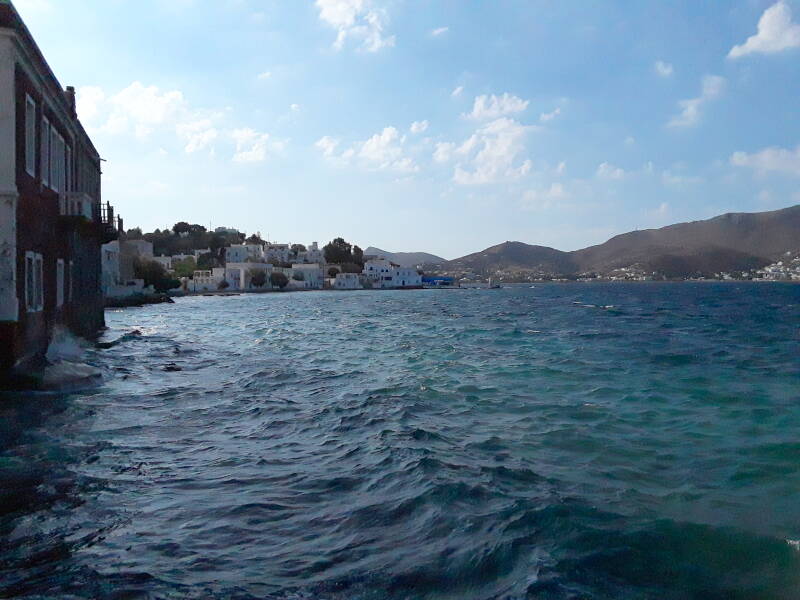 View across the bay from Agia Marina to Alinda.