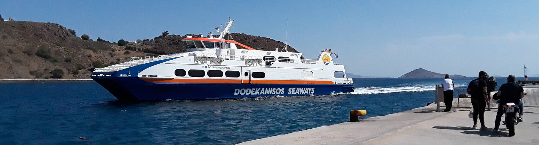 Dodekanisos Seaways ferry from Patmos to Leros.