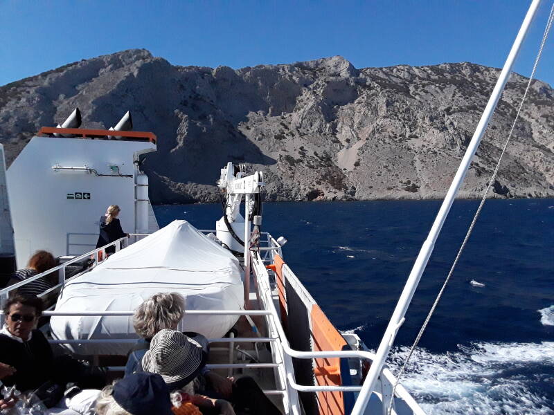 On board Dodekanisos Seaways ferry from Leros to Kalymnos.