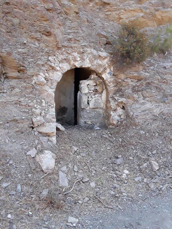 World War II bunker tunnel on Leros.