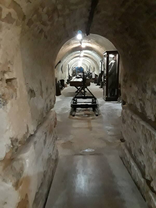 View down a tunnel in the Merikia War Museum.