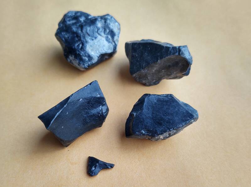 Obsidian from near Adamantas on Milos.