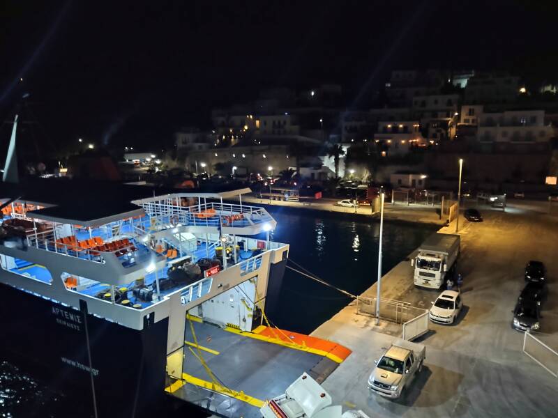 Anek Lines ferry F/B Prevelis from Milos to Heraklion.