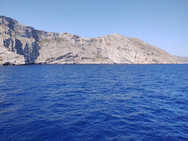 The rugged north coast of Folegandros.