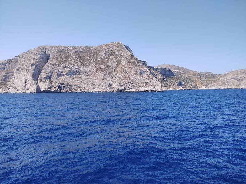 The rugged north coast of Folegandros.