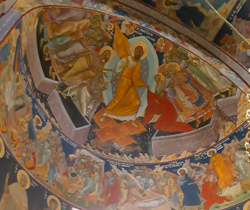 Icon of the Anastasis or Resurrection in a church in Naxos.