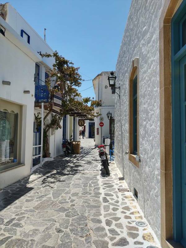 Narrow passageways in Plaka on Milos.