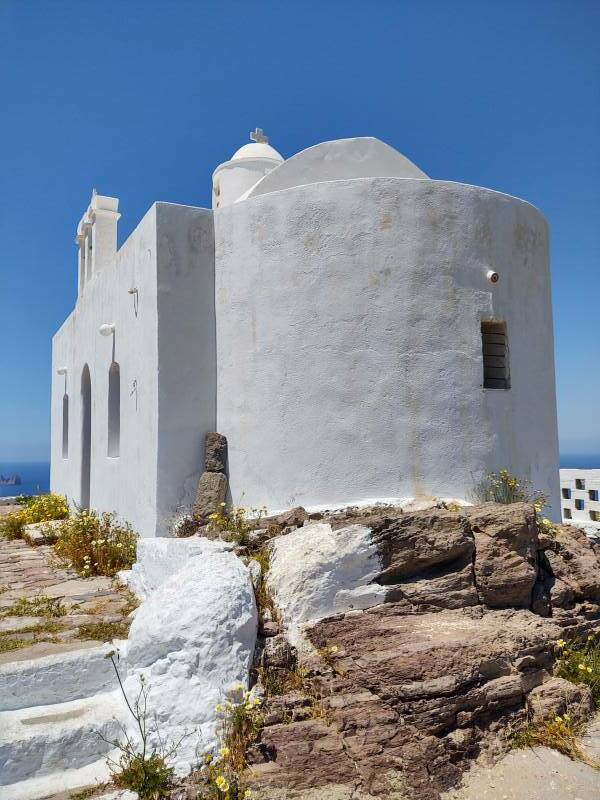 Church of the Assumption of the Virgin in the Kastro above Plaka on Milos.