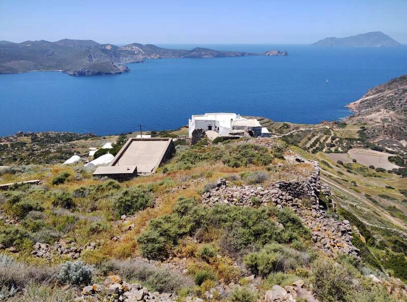 View to the west from the Kastro above Plaka on Milos.