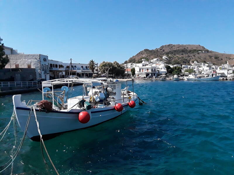 Fishing boat in the harbor at Skala on Patmos.