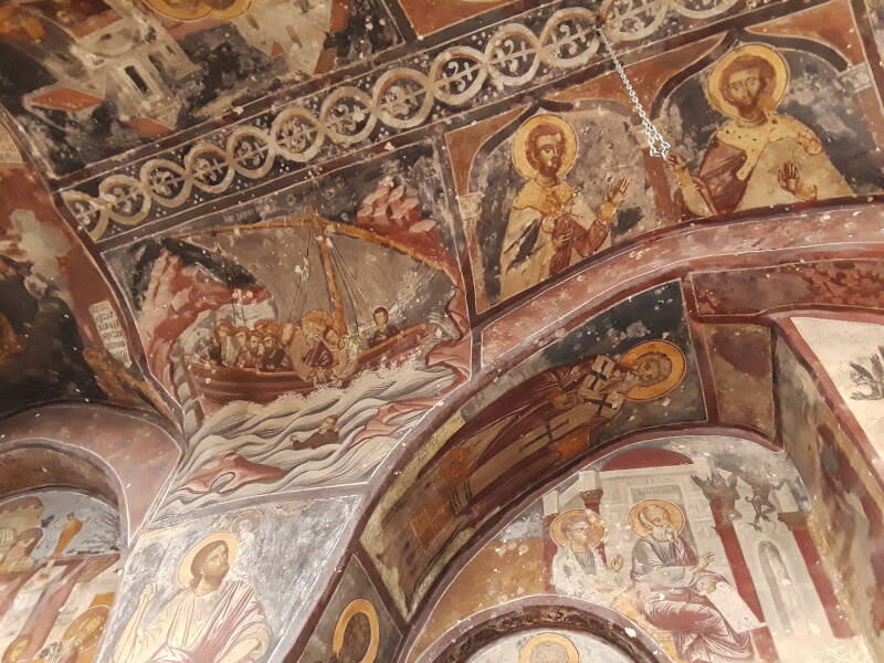 Arches and frescos at the monastery.