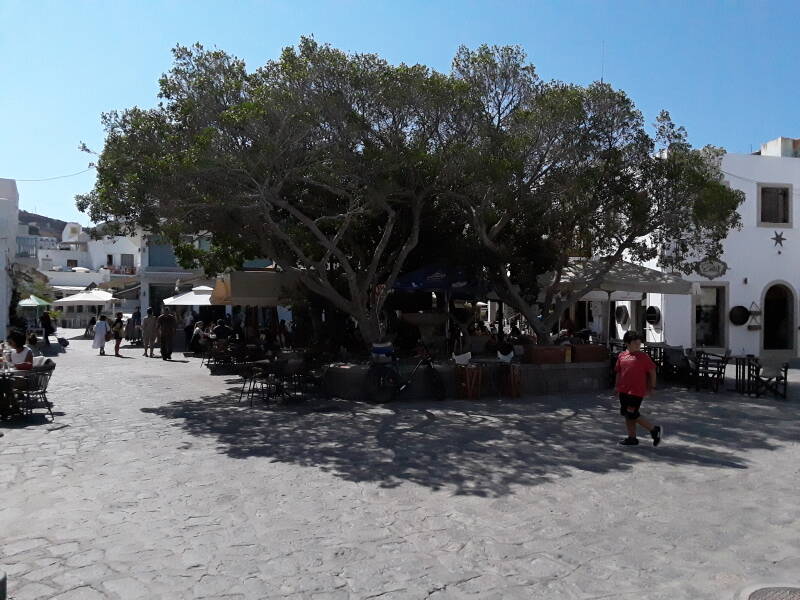 Central square in Skala on Patmos.