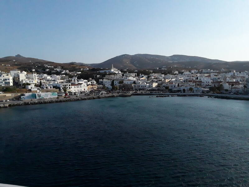 Blue Star ferry making a port call at Tinos.
