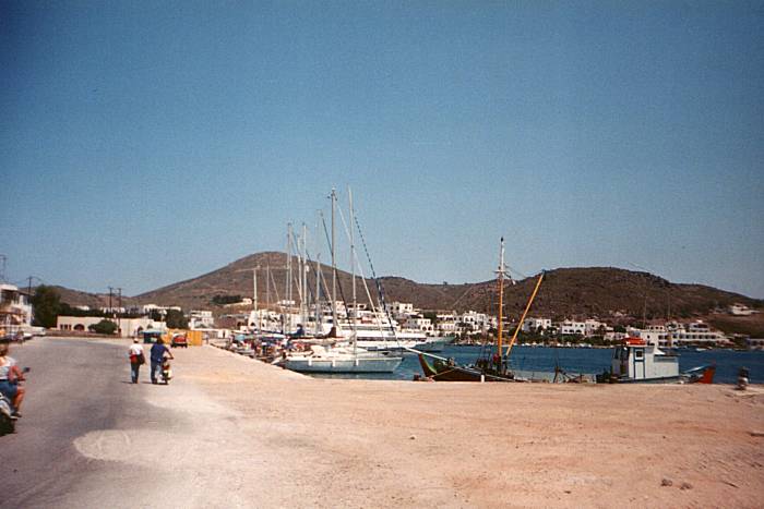 Fishing and pleasure boats in Patmos harbor.
