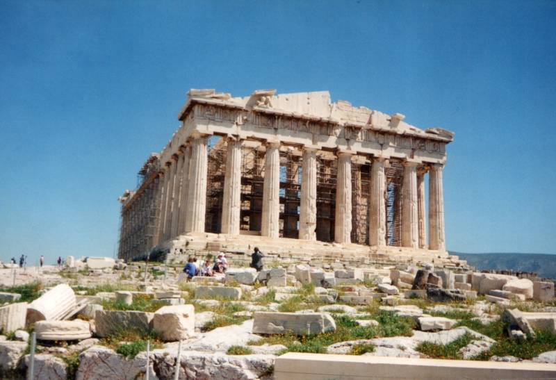 The Parthenon is on the Acropolis in Athens.