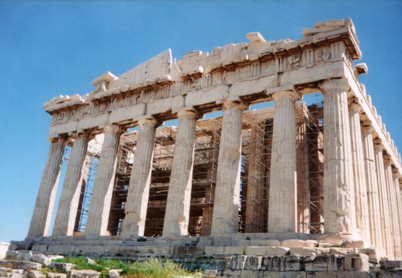 The Parthenon is on the Acropolis in Athens.