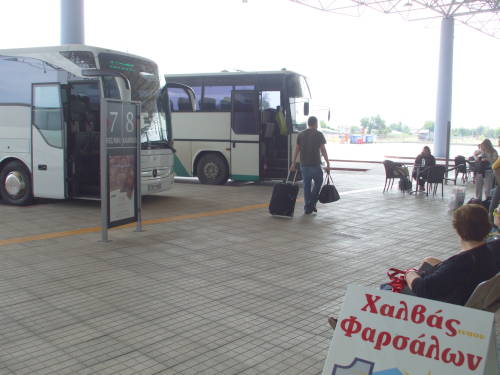 Greek bus station in Trikala.