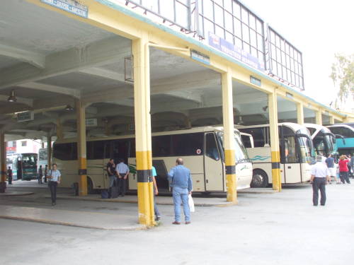 Greek bus Terminal B in Athens.