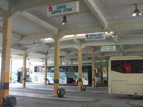 Greek bus Terminal B in Athens.