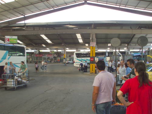 Greek bus Terminal A in Athens.