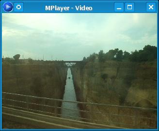 Video of the Corinth Canal as seen from the train crossing one of the bridges.