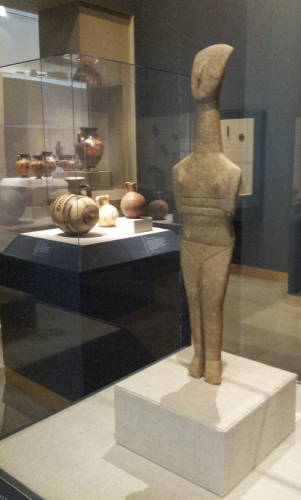Cycladic art has a very distinctive appearance.  Walters Museum, Baltimore, Maryland, USA.