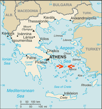 Map Of Mykonos Greek Islands - Lucia Ronica