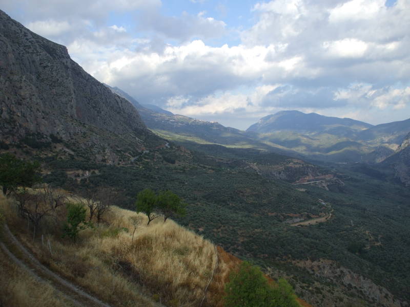 The Pleistos Valley leads further into the mountains above Delphi.