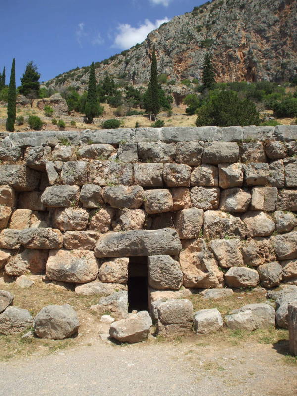 A passageway to the ethylene seep below the Temple of Apollo in Delphi.