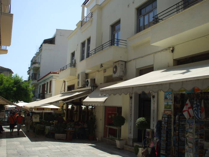 Greek taverna in the Plaka district in Athens.