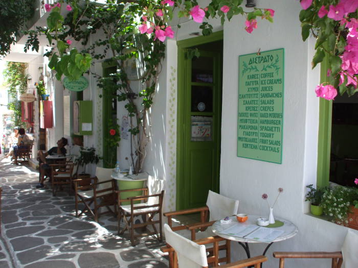 Taverna on the Greek island of Paros.