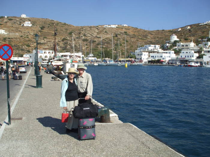 View across the harbor at Ios port.