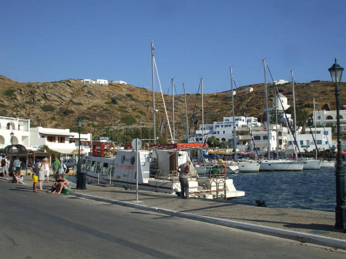 View across the harbor toward the Poseidon Hotel.