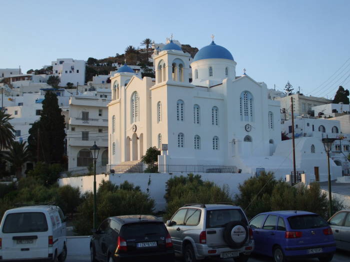 Orthodox church in the Hora on Ios island.