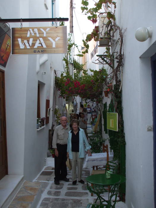 Back alley in the Hora on Ios island.