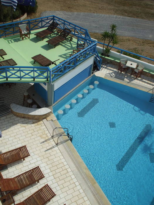 Pool bar at Poseidon Hotel on Ios.