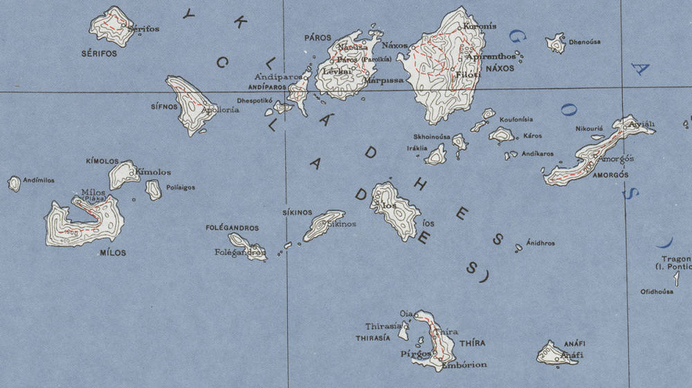 U.S. military map of the Aegean Sea, cropped to show Iso.