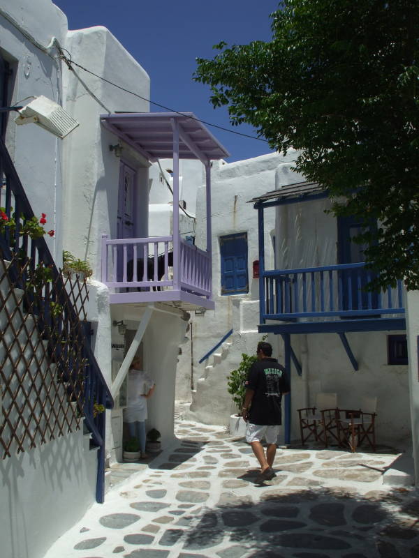 Back streets in Hora, on Mykonos.