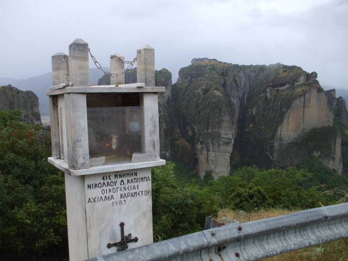 Greek Orthodox shrine at Meteora.