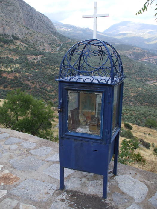 Greek Orthodox shrine at Delphi.