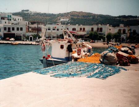 Fishing boat at Patmos harbor.