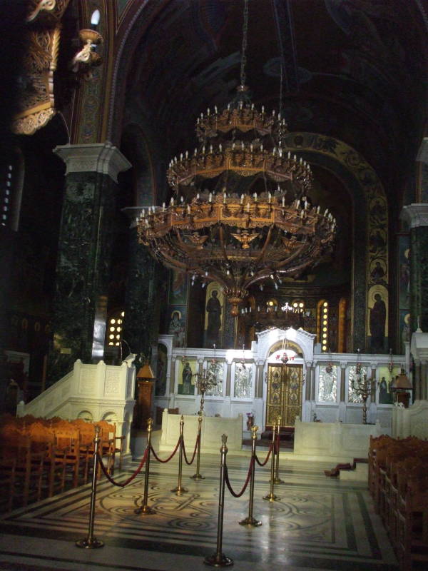 Church interior in Thessaloniki.