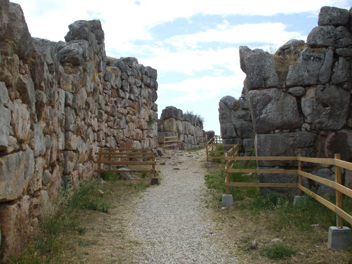 Entrance to the Mycenaean fortress of Tiryns.