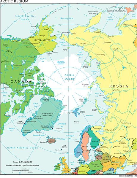Map of Arctic showing northern Europe, Greenland, and northern Canada, from https://www.cia.gov/library/publications/the-world-factbook//graphics/ref_maps/political/jpg/arctic_region.jpg