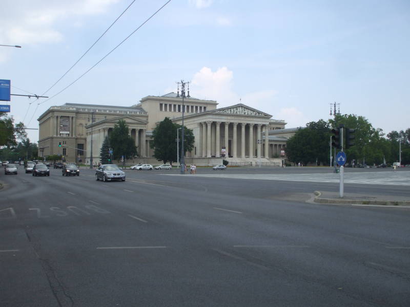 Museum of Fine Arts on Heroes' Square at the end of Andrássy út in Budapest.