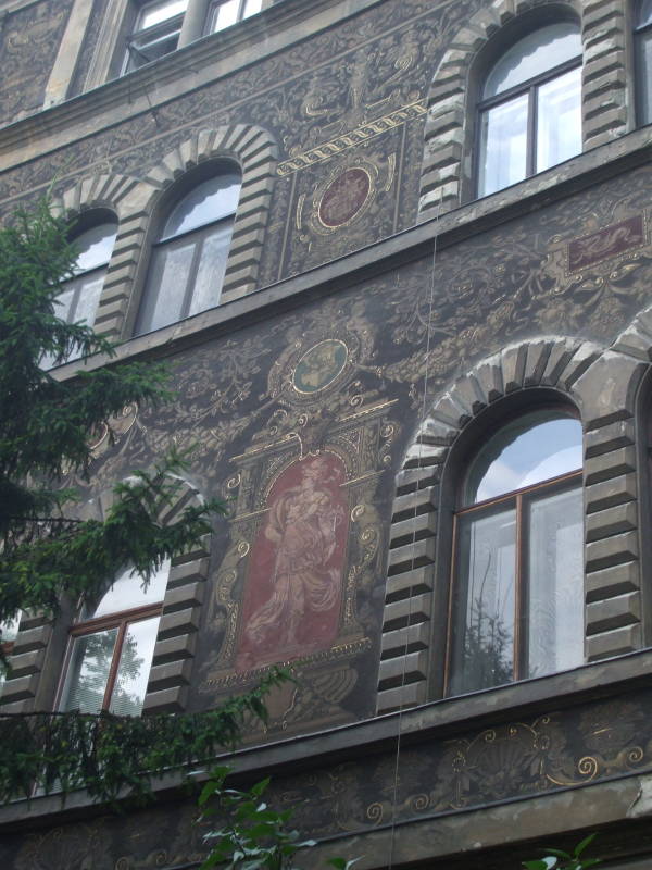 Interesting architecture along Andrássy út in Budapest.