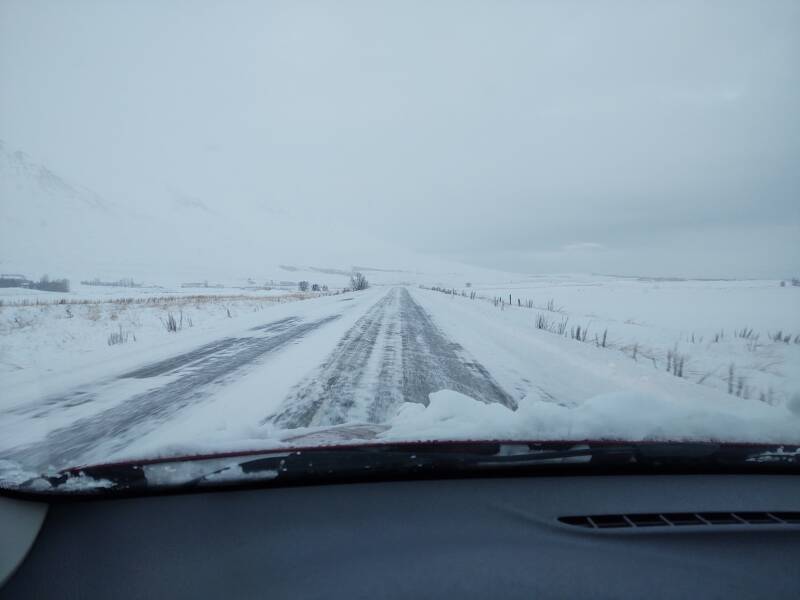 Highway from from Akureyri to Dalvík.