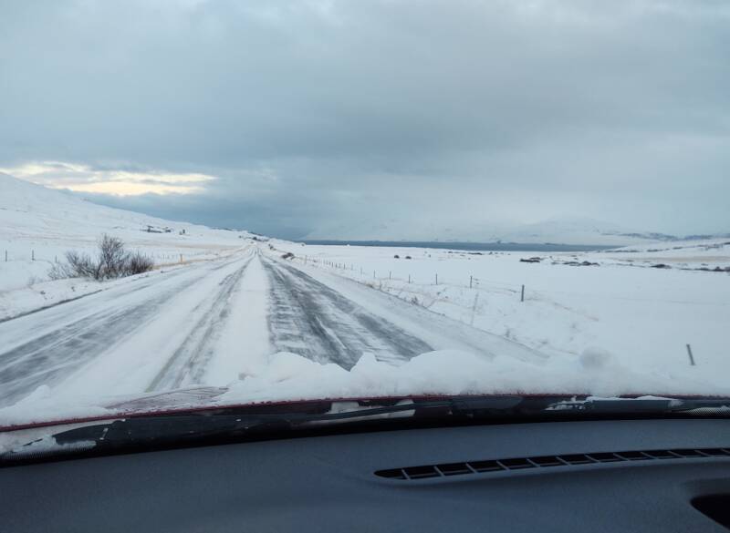 Highway from from Akureyri to Dalvík.