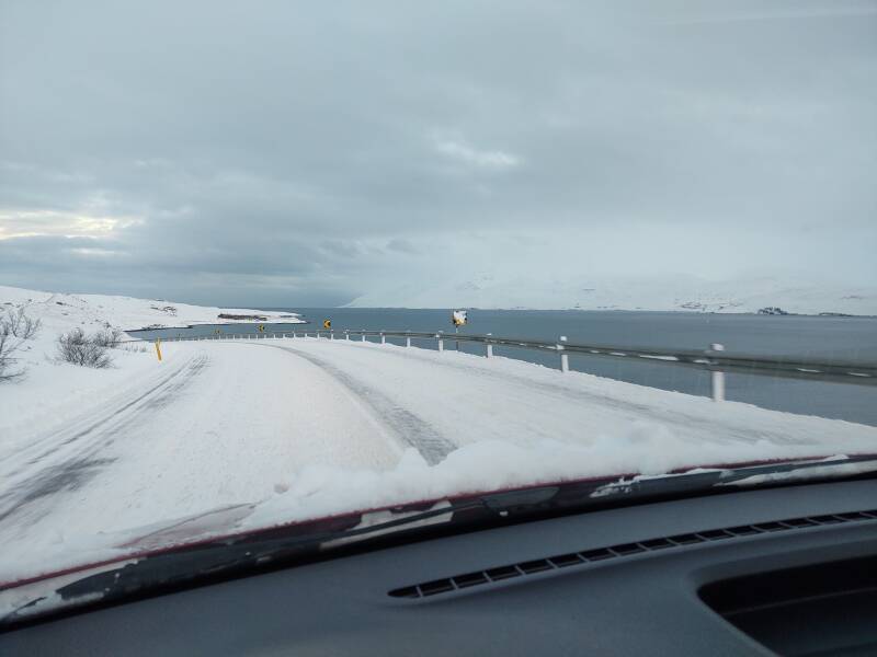 Highway from from Akureyri to Dalvík.